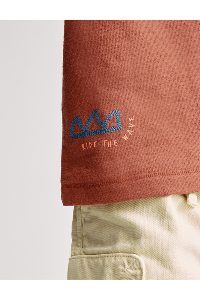 Marks & Spencer Saf Pamuklu Nakışlı T‑Shirt (2–8 Yaş)