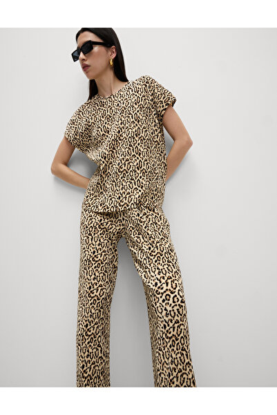 Marks & Spencer Pliseli Hayvan Desenli Bluz