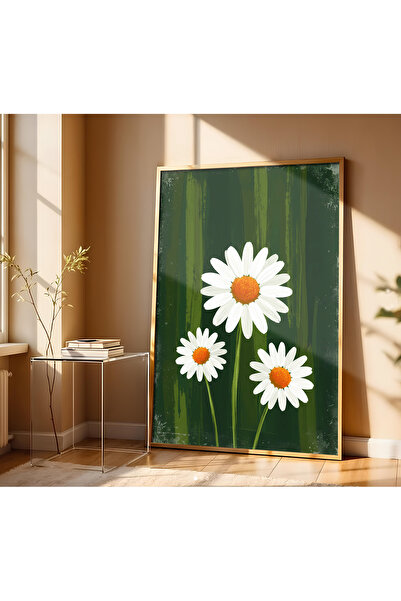 alphobitasarım Eleganța naturii cu linii minimaliste - Margarete - Tablou ind...