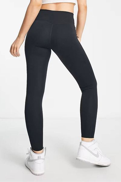 Nike Jordan Dri Fi̇t Sport Legging Logo Black Wpmen's Tight Women's Sports Leggings with Pockets Black