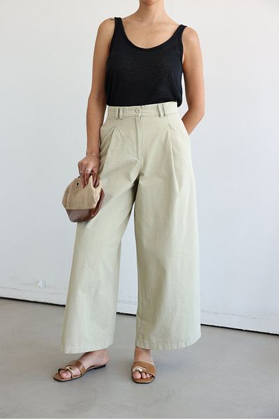 Özge Özgenç Wide Leg Pants with Waist Seat