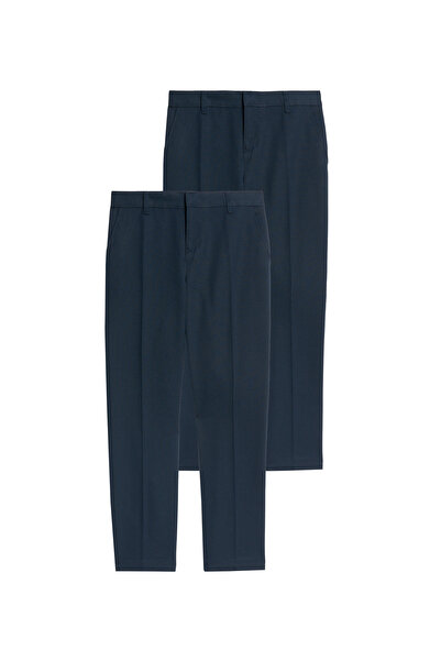 Marks & Spencer 2’li Paket Unisex İnce Paça Okul Pantolonu (2–18 Yaş)