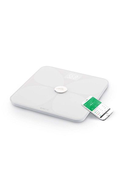 ETA Smart Scale Vital Pure 7781 90000, 180 Kg, Bluetooth, Tempered Glass, White