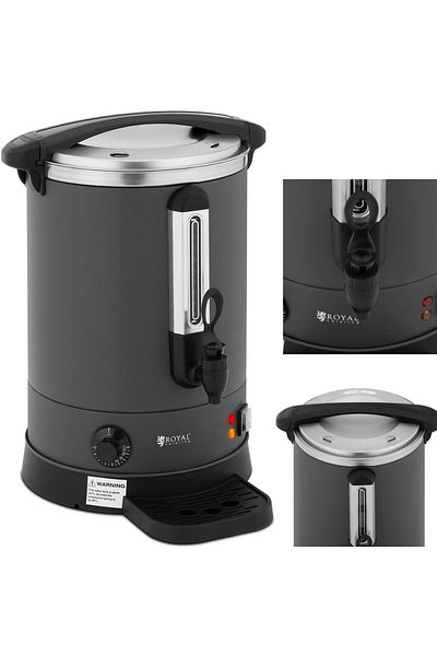 Royal Catering Warnik podgrzewacz do wody z podwójnymi ściankami i ociekaczem 13.5 L 2500 W szary
