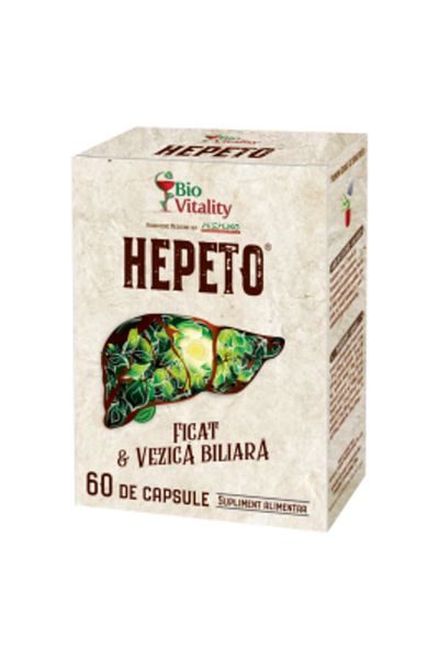 biovitality Ficat si vezica biliara, Hepeto, 60 capsule, Bio Vitality