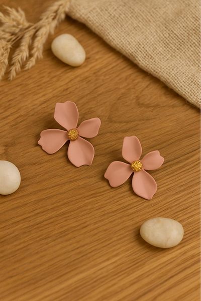 sema aksesuar Women's Flower Model Earrings - Floral Earrings - Valentine's Day Gift Summer Trend