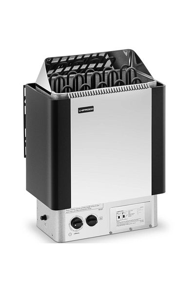 UNIPRODO Încălzitor electric de saună cu control încorporat 9-13 m3 până la 110 °C 400 V 9 kW argintiu-negru