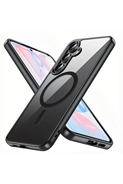 Fibaks Samsung Galaxy A56 Uyumlu Kılıf Magsafe Wireless Şarj Özellikli Tam Renkli Sert Silikon Kapak