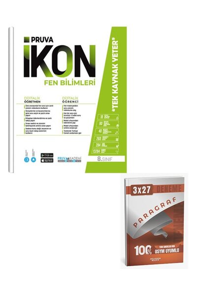 Anla Kazan Yayınları Pruva 2026 8. Sınıf Fen Bilimleri İkon Konu Anlatımlı+Anla Kazan Paragraf