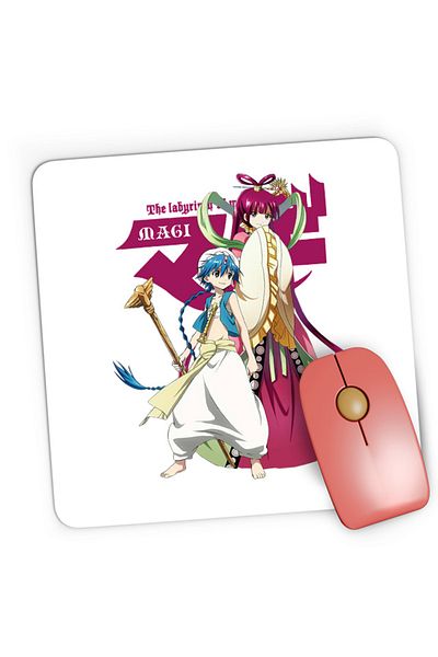 OEM Mousepad Gaming Magi The Labyrinth of Magic Kougyoku Queen Alladin Meeting, 21x19 cm