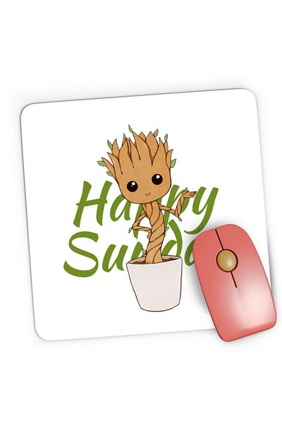 OEM Mousepad Gaming Baby Groot Sunday Happy Marvel DC Happy Smile, 21x19 cm