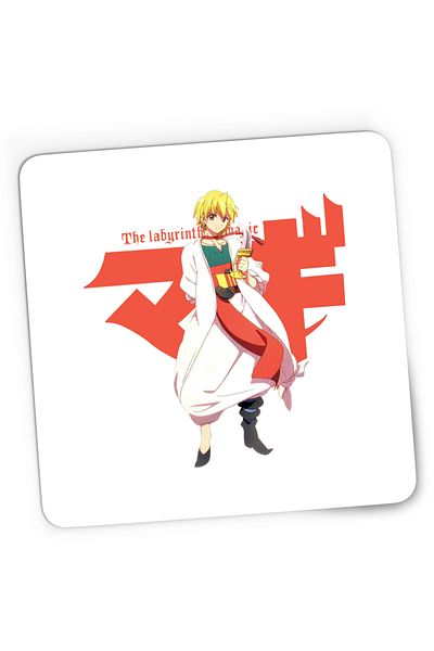OEM Mousepad Gaming Magi The Labyrinth of Magic Alibaba Orange Character Pose, 21x19 cm