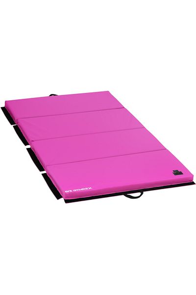 Gymrex Mata materac gimnastyczny rehabilitacyjny składany 200 x 100 x 5 cm różowy