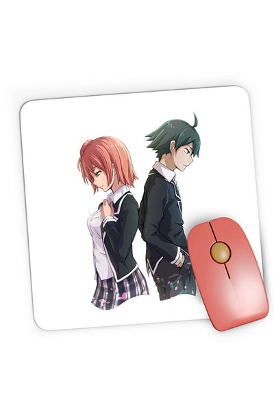 OEM Mousepad Gaming OreGairu Hikigaya Yuigahama Yui Schoolmates Friends, 21x19 cm