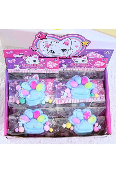 The Hub Jucărie Squishy Antistres, Lăbuță de Pisică Pufoasă, Revenire Lentă, ...