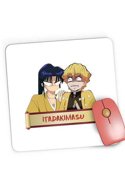 OEM Mousepad Gaming Rurouni Kenshin Kaori Zenitsu Eat Fun Manga, 21x19 cm