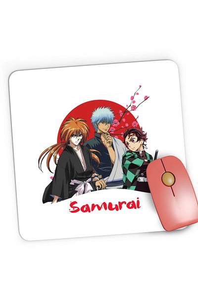 OEM Rurouni Kenshin Samurai Trio Text Sepuku Gaming Mousepad, 21x19 cm