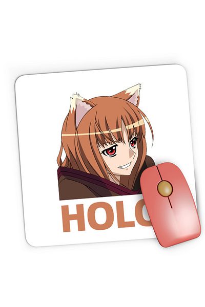 OEM Mousepad Gaming Spice And Wolf Holo Funny Face Anime Japan, 21x19 cm