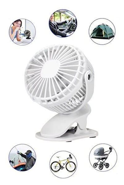 Abbruch Masaüstü Klipsli Portatif 3 Kademe Fan Pervane Serinletici Vantilatör Mini Masa Fanı 360 Dönebilir