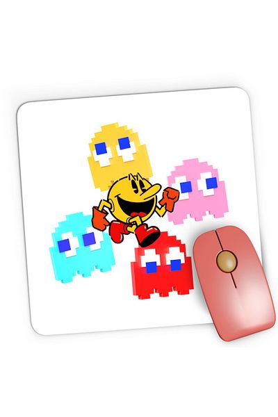 OEM Mousepad Gaming Pac Man Ghosts Powerful Arcade Japanese, 21x19 cm
