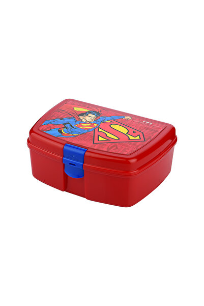 Alper Banyo Superman Desenli Çocuk Okul Beslenme Kabı – Kırmızı Renk Tek Gözlü Öğle Yemeği Kutusu