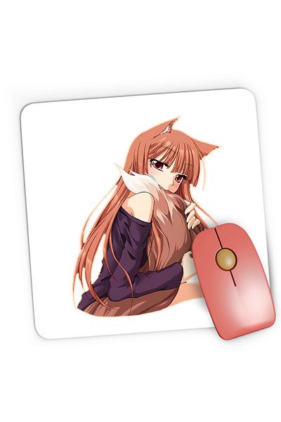 OEM Mousepad Gaming Spice And Wolf Holo Furry Fluffy Tail Nom, 21x19 cm
