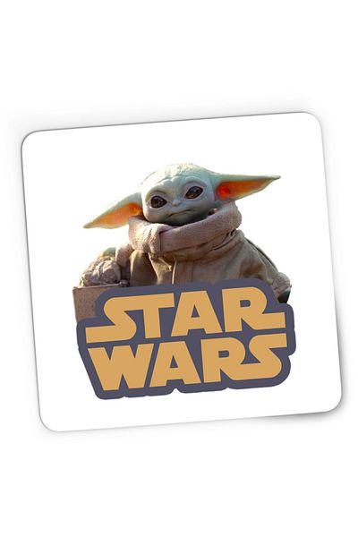 OEM Mousepad Gaming Star Wars Baby Yoda Cute Small Logo Power, 21x19 cm