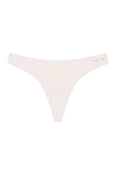 ESOTIQ Women's Brazilian Thong Panties Laser Cut Bonded Invisible Briefs with Logo | Bobby