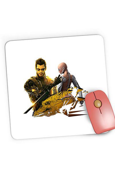 OEM Mousepad Gaming Deus Ex Cyborg Human Revolution Video Game, 21x19 cm