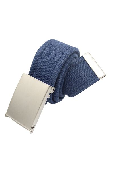Anatolia Unisex Nickel Buckle Indigo Woven Canvas Sports Tactical Belt 4Cmx120Cm