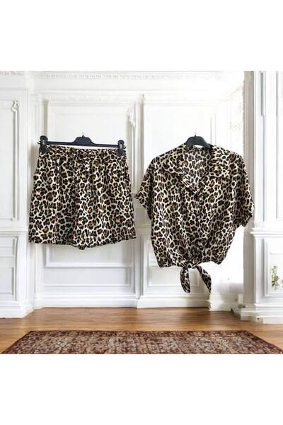 GLAMSI Animal Print Set – Shirt + Shorts