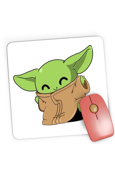 OEM Mousepad Gaming Baby Yoda Dance Happy Fun, 21x19 cm