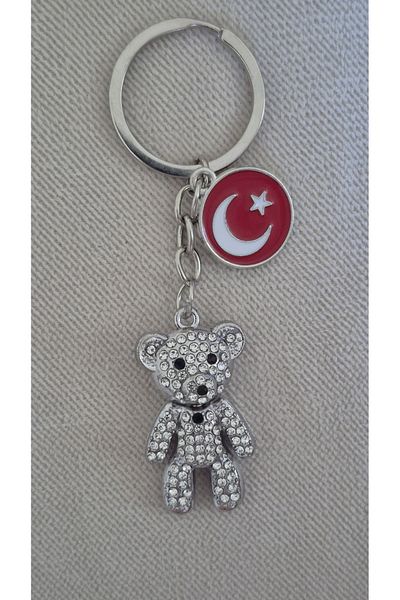 Land of Souvenir Elegant Colorful Metal Keychain with Zircon Stone