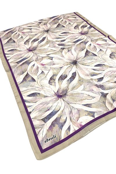 Ebruli Patterned Jan Jan 0359 Lilac Shawl