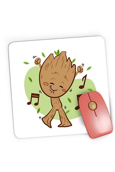 OEM Mousepad Gaming Baby Groot Music Love Dance Marvel, 21x19 cm