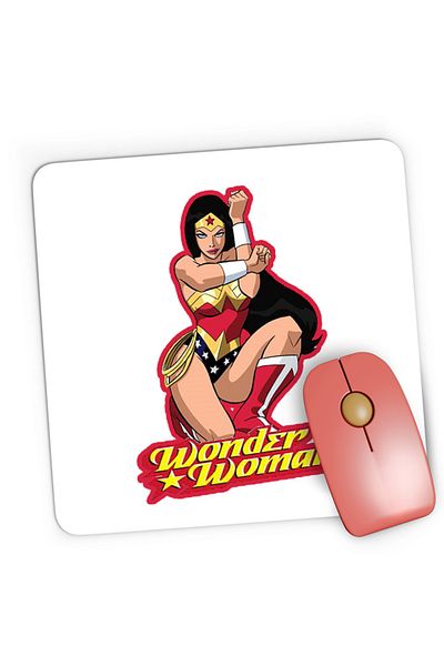OEM Mousepad Gaming Wonder Woman Red Lady Cartoon English Power Star, 21x19 cm