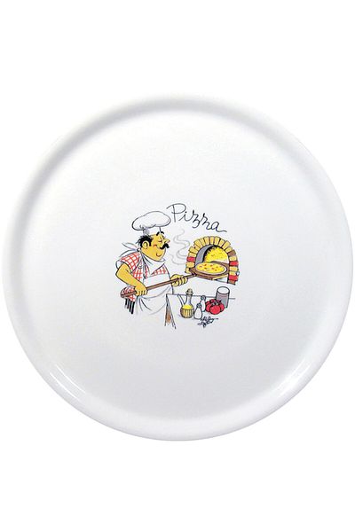 shumee Talerz do pizzy z porcelany Traditional biały śr. 31 cm - zestaw 6 szt.
