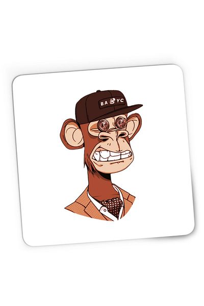 OEM Mousepad Gaming NFT Monkey Modern Financial Global Economy, 21x19 cm