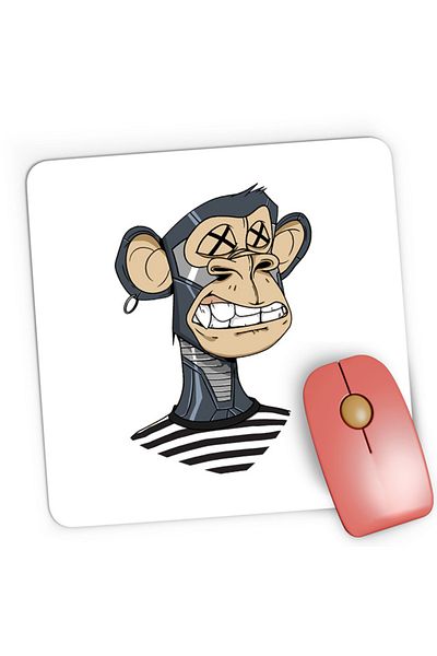 OEM Mousepad Gaming NFT Monkey Currency Money Trend Animal, 21x19 cm