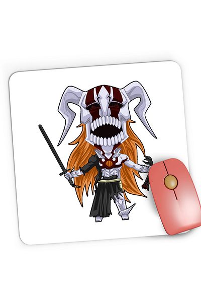 OEM Mousepad Gaming Bleach Anime Monster Meme Fox Manga, 21x19 cm