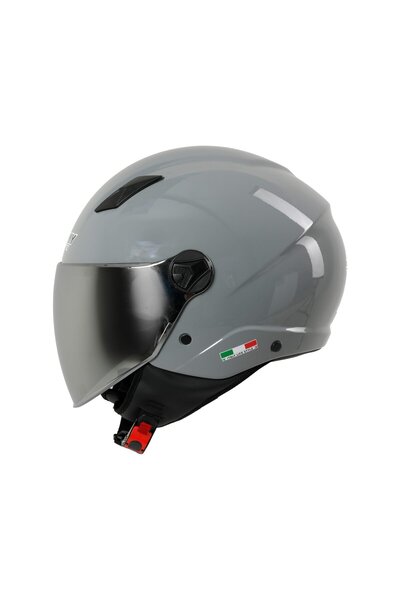 Sway SW 765 Güneş Vizörlü Yarım Motosiklet Kaskı Nardo Gri(şeffaf vizörlü)