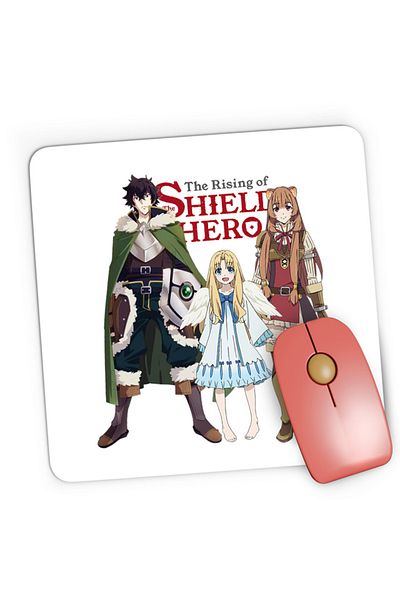 OEM Mousepad Gaming Rising of the Shield Hero Naofumi Filo Raphtalia Trio Bird Aneko, 21x19 cm