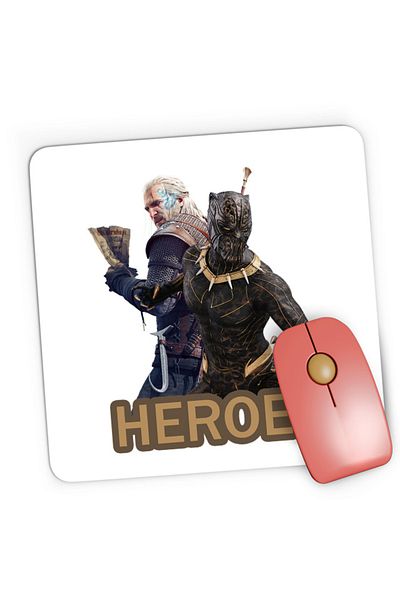 OEM Mousepad Gaming Black Panther Witcher Gerald Vampires Medieval, 21x19 cm