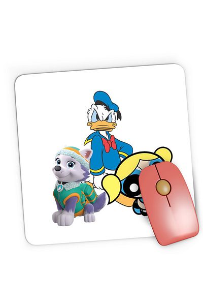 OEM Mousepad Gaming Donald Duck Powerpuff Girls Bubble Paw Power Husky Dog, 21x19 cm