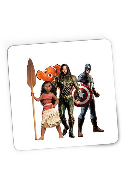 OEM Mousepad Gaming Aquaman Moana Destiny Captain America Nemo Fish Cut, 21x19 cm