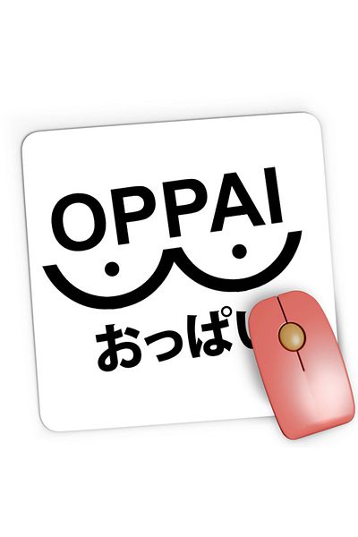 OEM Mousepad Gaming One-Punch Man Oppai Saitama Meme Logo, 21x19 cm