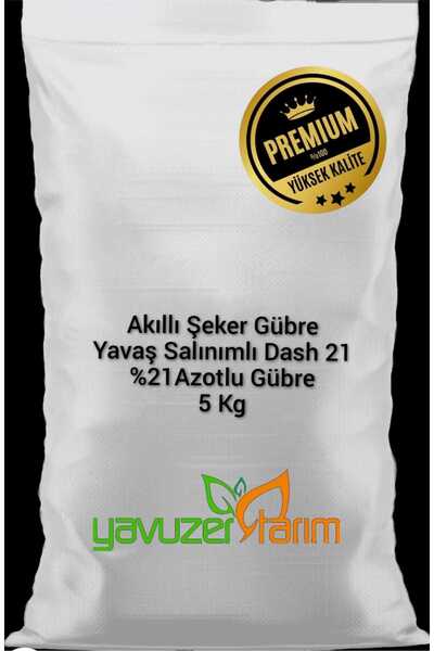 Yavuzer Tarım Akıllı Şeker Gübre Yavaş Salınımlı Dash 21 %21 Azotlu Gübre 5 Kg