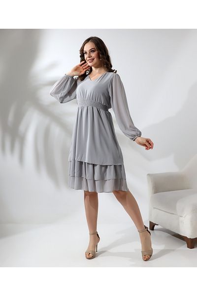 Fi'l Arz Fashion Buy Gipeli Lined Chiffon Dress