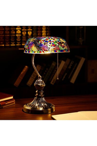 BLA BLA FOAM Desk Lamp, Multicolor Mosaic Glass, Vintage