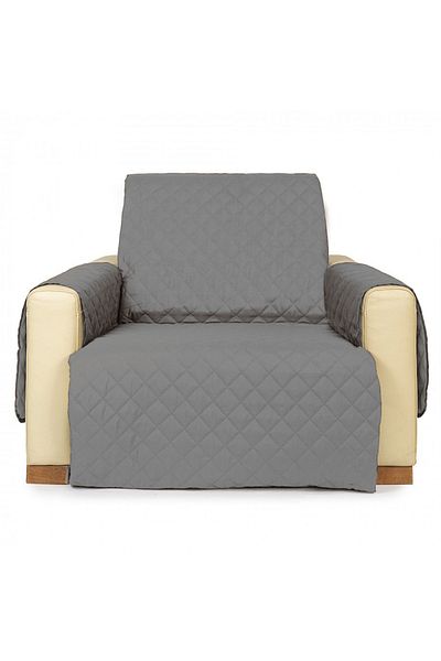Pucioasa Quilted Armchair Cover - Grey